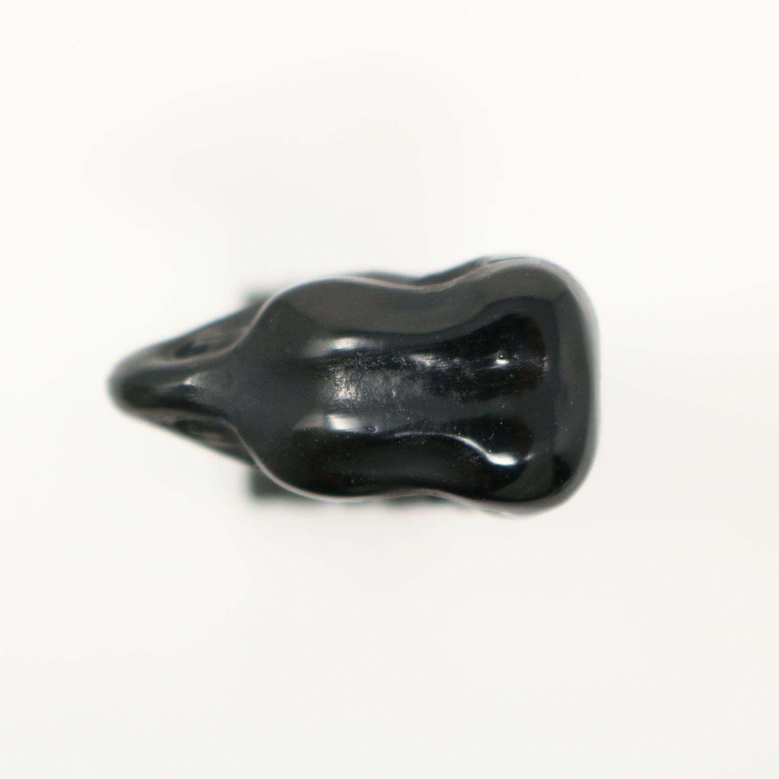 photo for sale Rene Lalique Black Glass Glass 'Tete D'aigle' Cachet