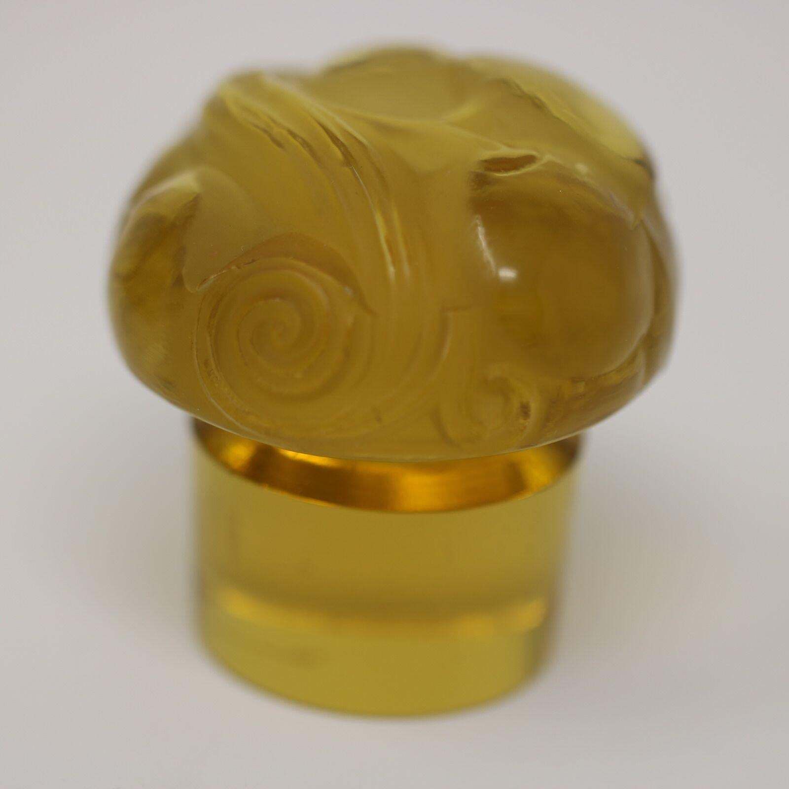 Rene Lalique Yellow Amber Glass Marienthal Decanter photo 1064.0