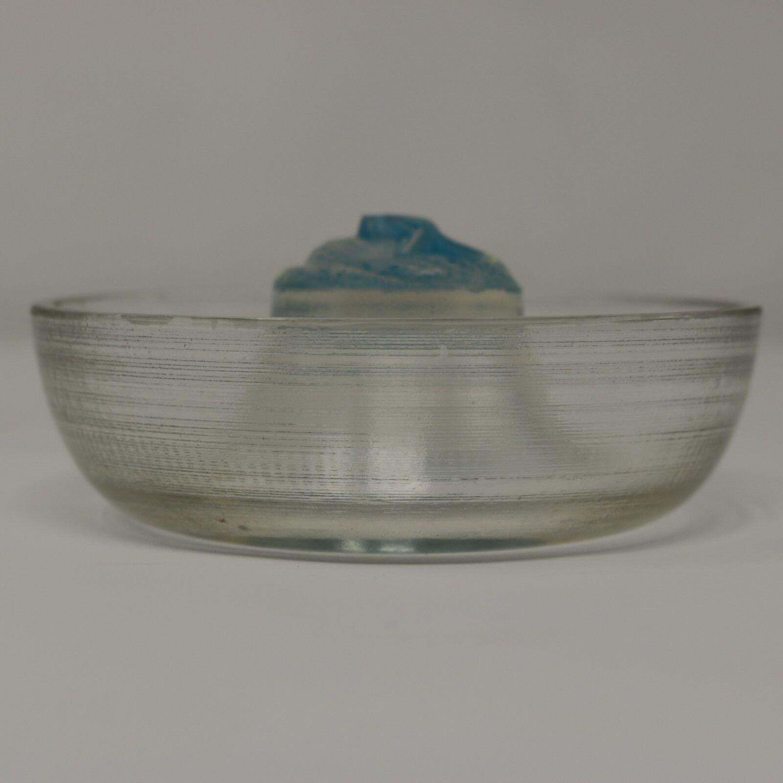 Rene Lalique Opalescent Glass 'Serpent' Round Ashtray photo vinterior