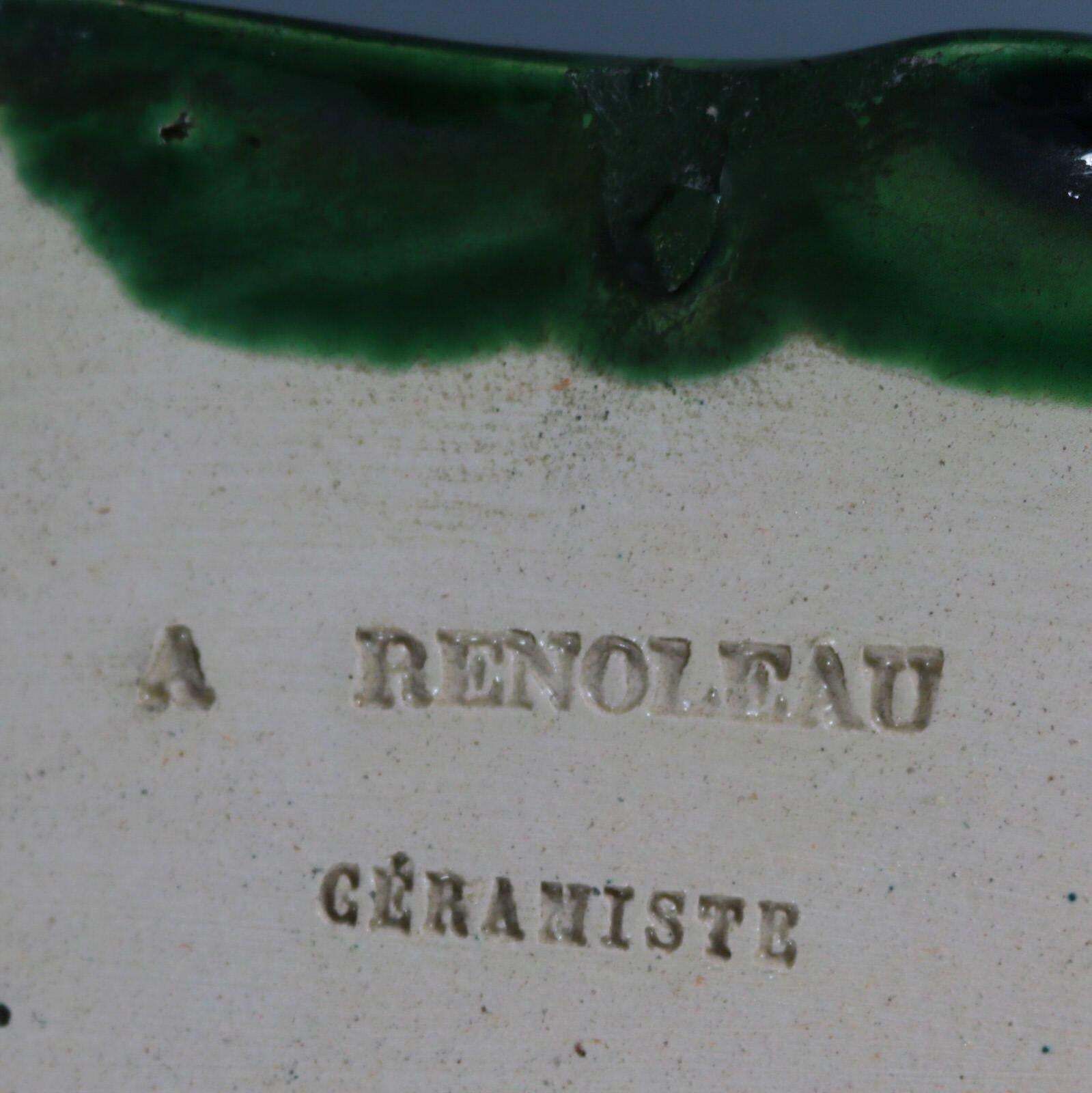 photo vinterior Alfred Renoleau Palissy Majolica Fish Wall Plaque