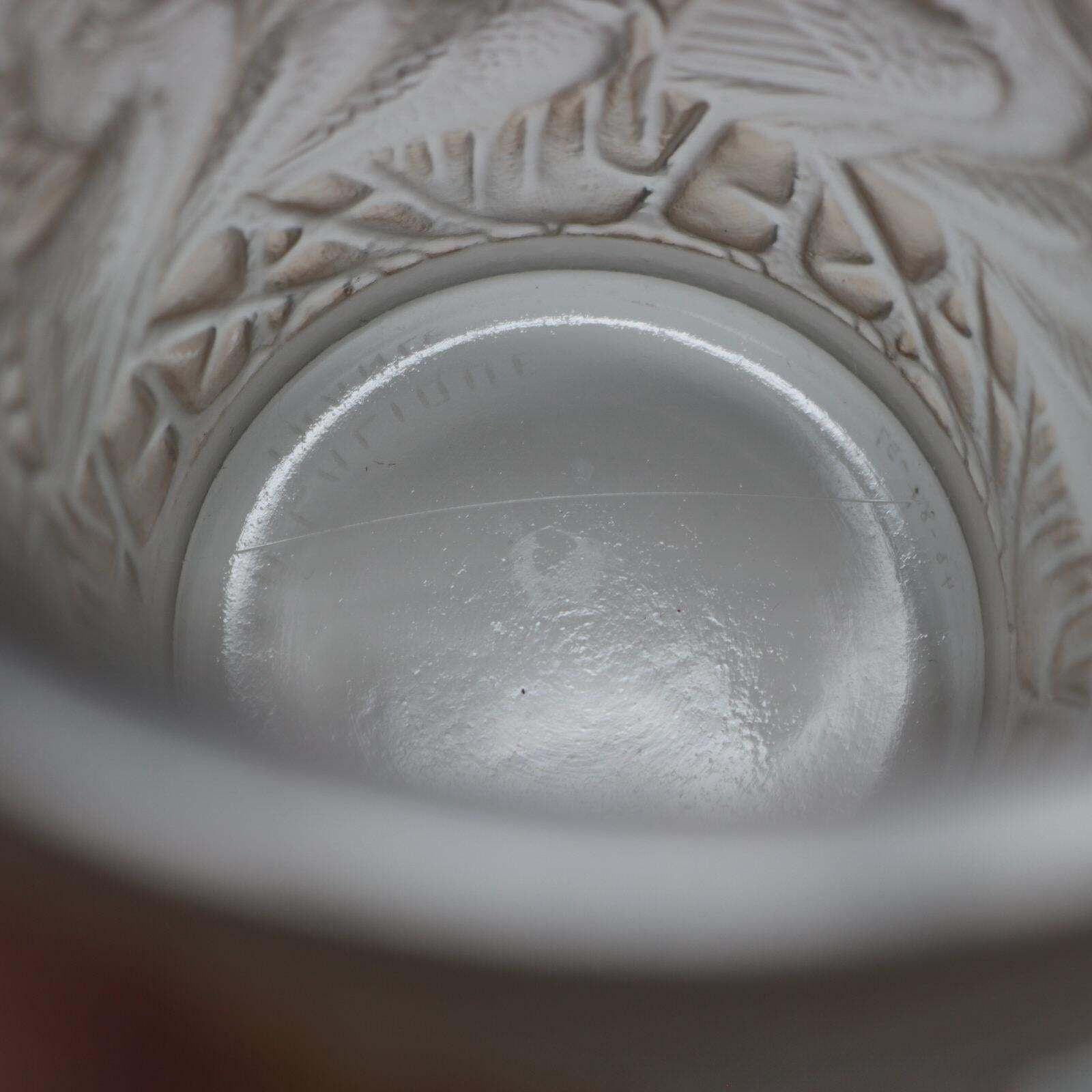 Rene Lalique Glass 'Coqs Et Plumes' Vase photo vintage