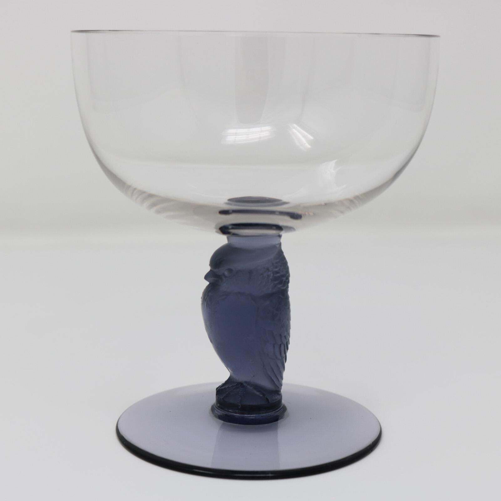 Rene Lalique Glass 'Rapace' Champagne Glass photo 2479.0