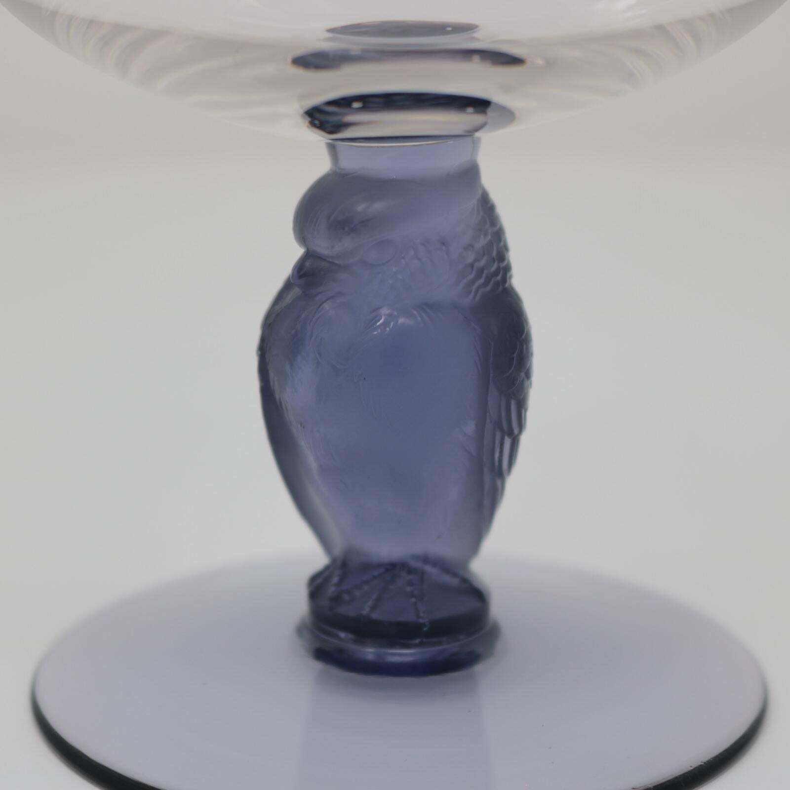 Rene Lalique Glass 'Rapace' Champagne Glass photo vintage