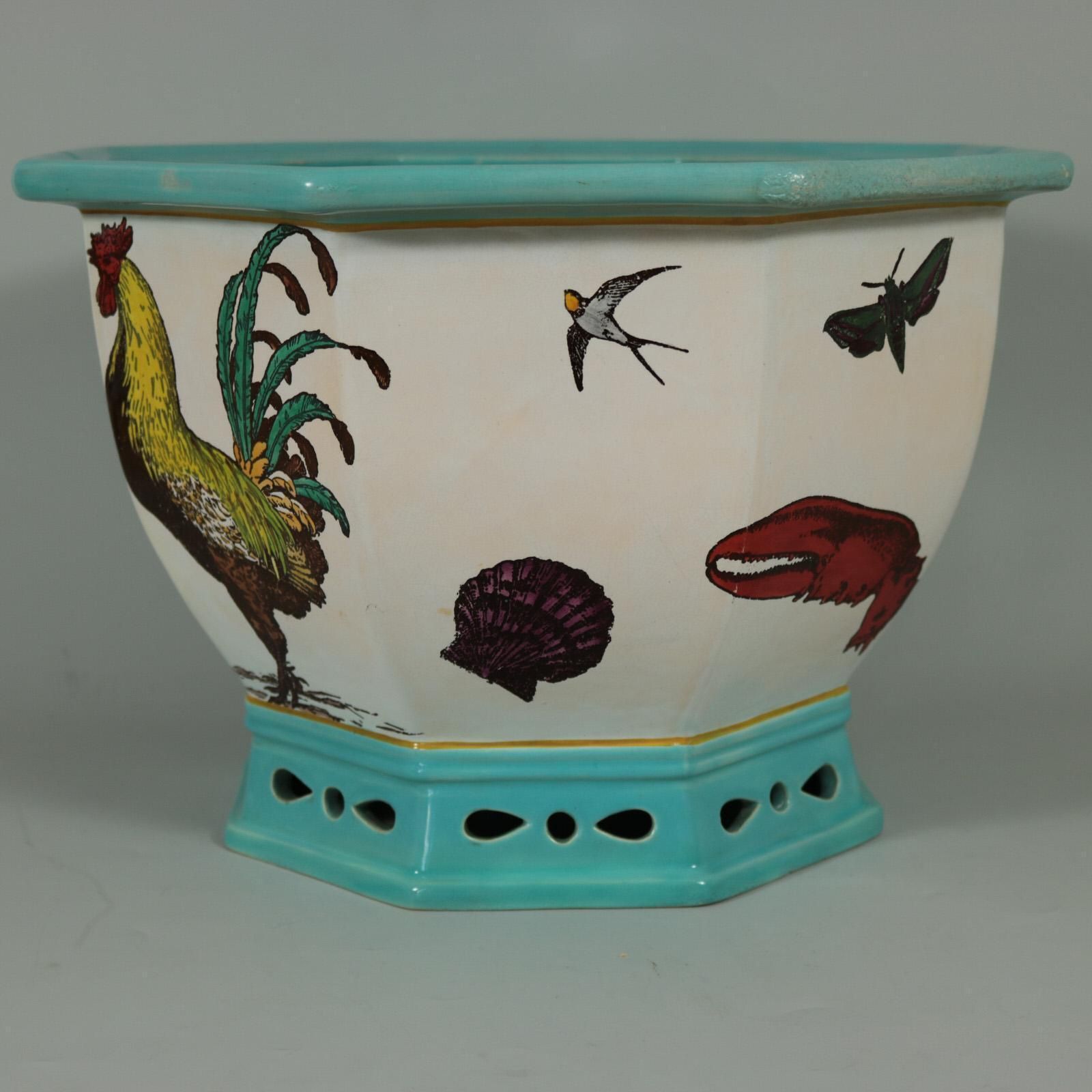 Minton Majolica 'Naturalist' Jardiniere By W.S Coleman photo furniture