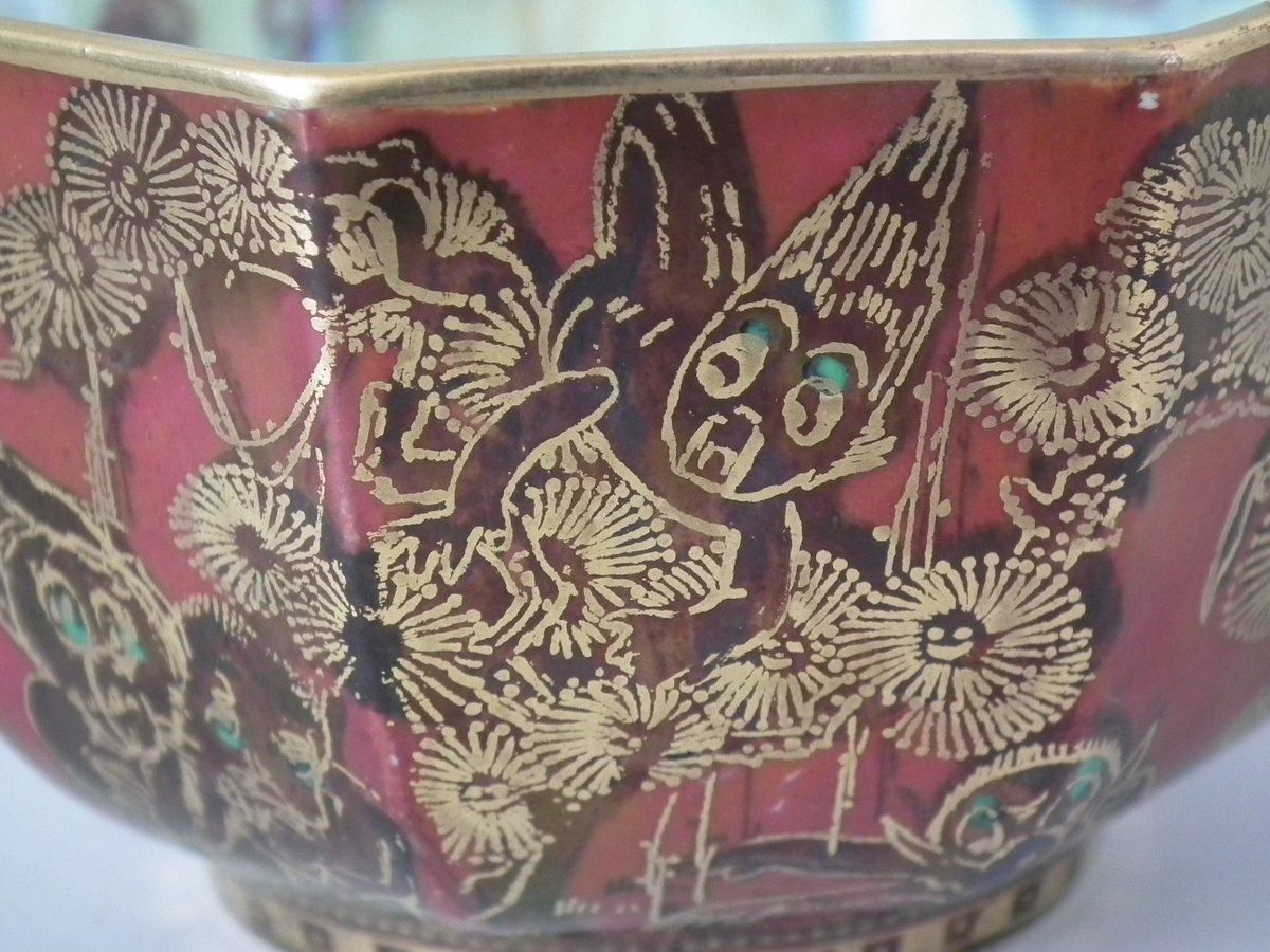 Wedgwood Fairyland Lustre 'Firbolgs' Antique Centre Bowl photo vintage