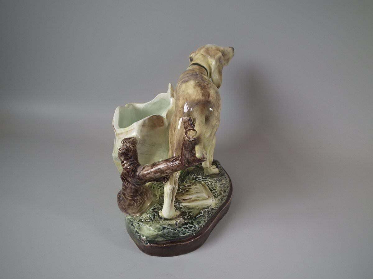 Jerome Massier Fils Majolica Dog Spill Vase photo Home Decor