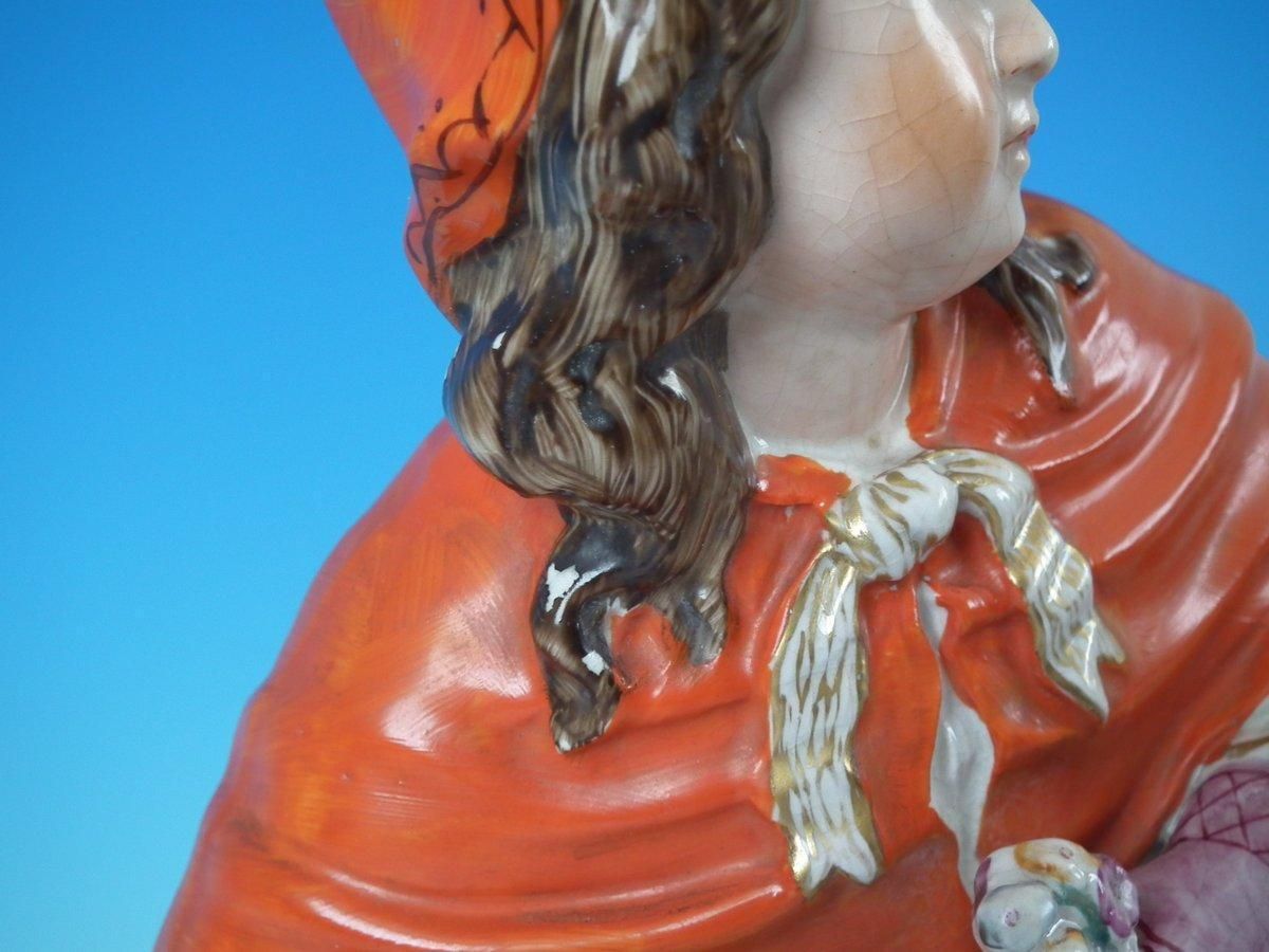 Large Staffordshire Red Riding Hood And Wolf Figure photo buy