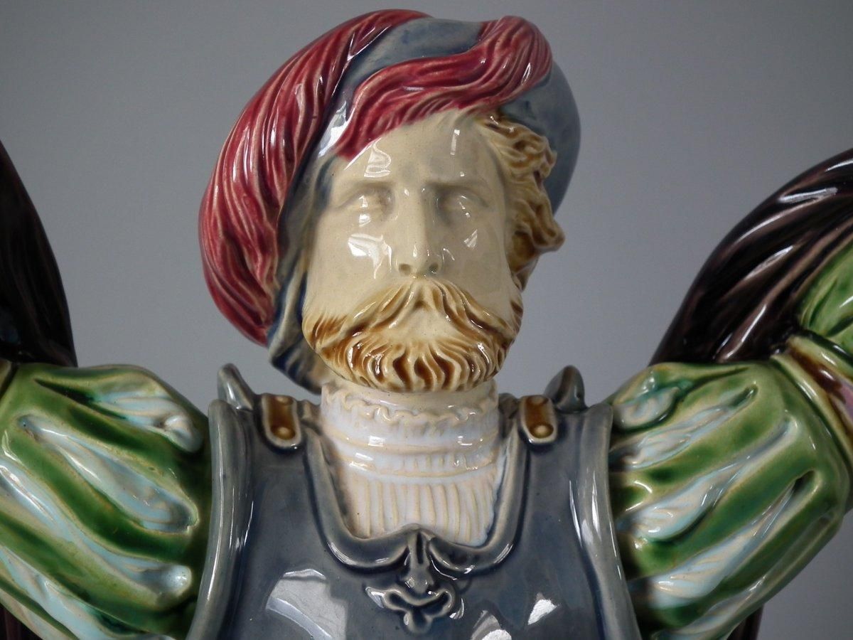 Minton Majolica Tudor Figure Candelabra photo buy