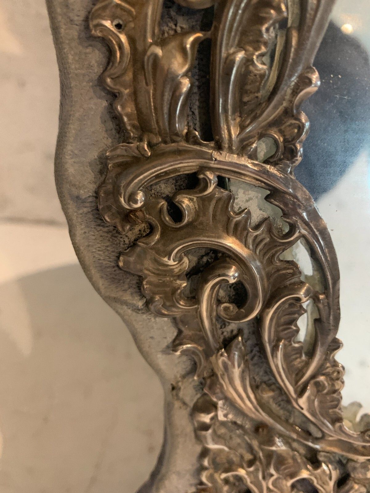 Louis XV Style Mirror In Metal Pushed Back 20th Century photo Home Decor