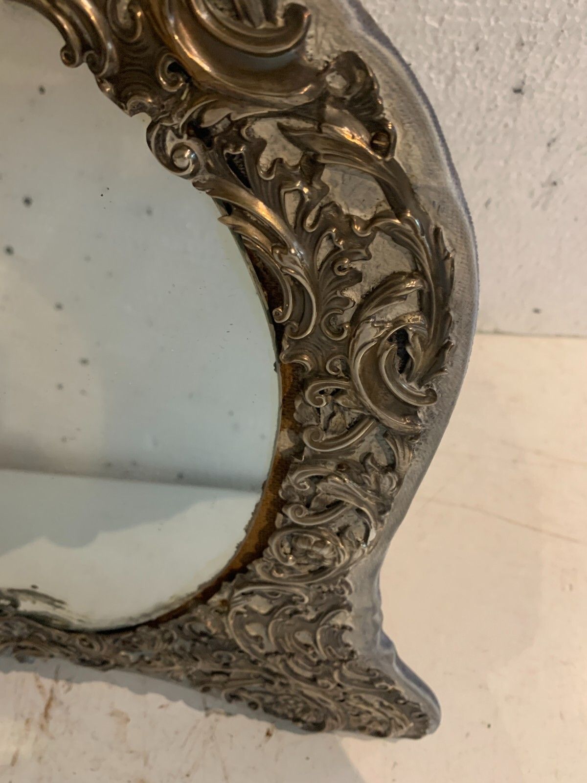 Louis XV Style Mirror In Metal Pushed Back 20th Century photo buy
