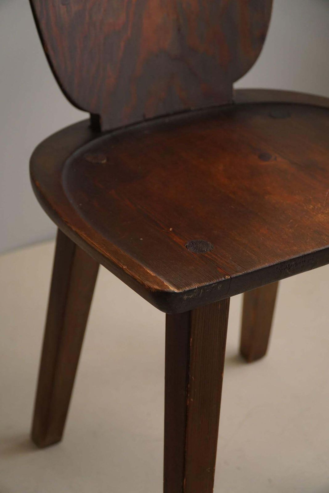 Primitive Swedish Pine Chair, Carl Malmsten Style, Early 20th Century photo vintage