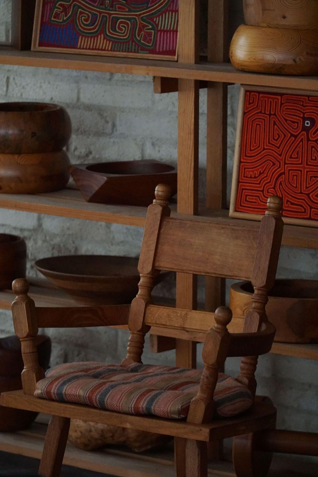Furniture Hand Crafted Tripod Armchairs In Oak, By A Danish Cabinetmaker, Folk Art, 1930s photo