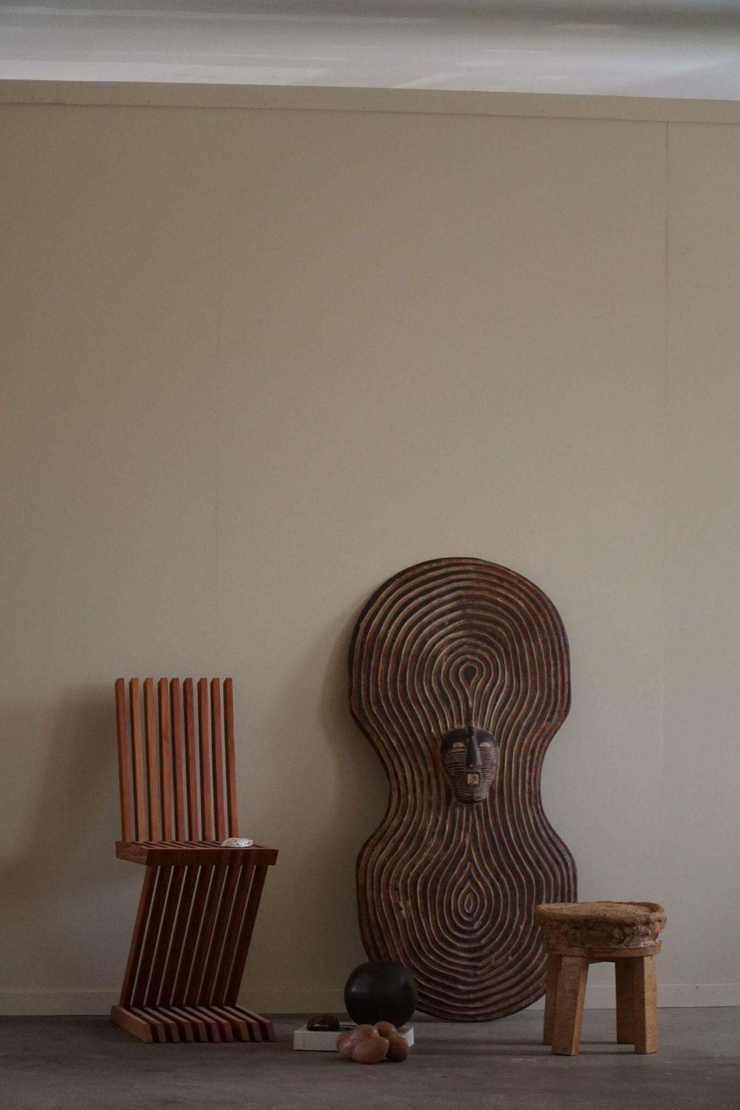 African Vintage Shield, Tribal Wall Art, Songye Shield, Congo, Mid 20th Century photo for sale