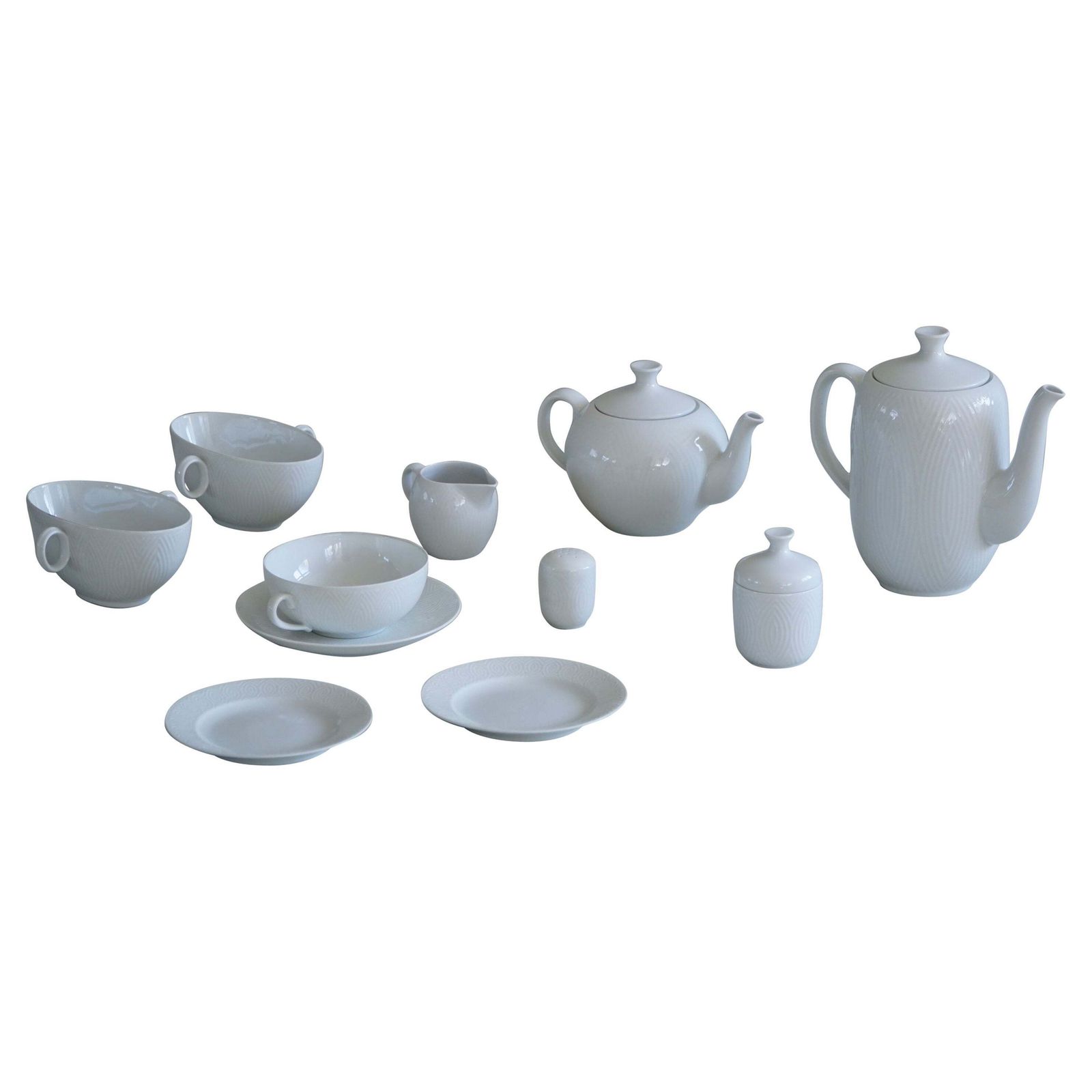 Axel Salto, Service Set In Porcelain From Royal Copenhagen, Midcentury, 1956