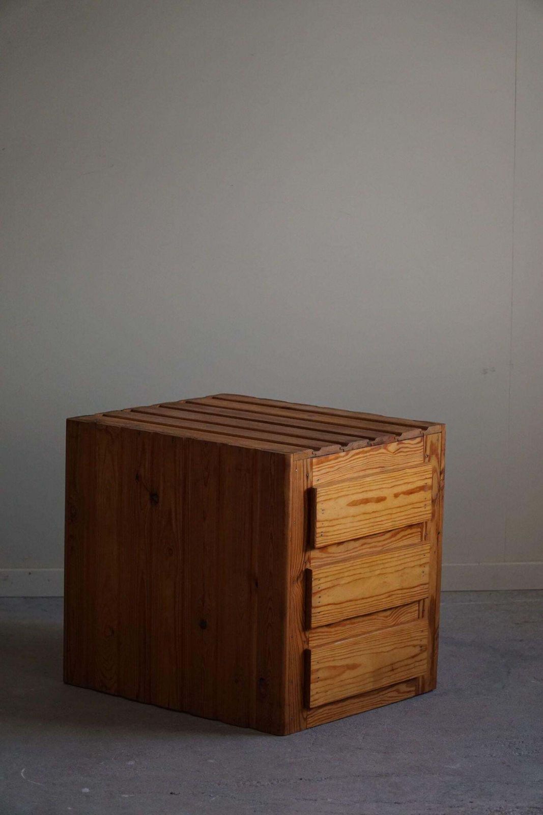 Furniture Primitive Freestanding Chest Of Drawers In Pine, Swedish Mid Century, 1950s photo