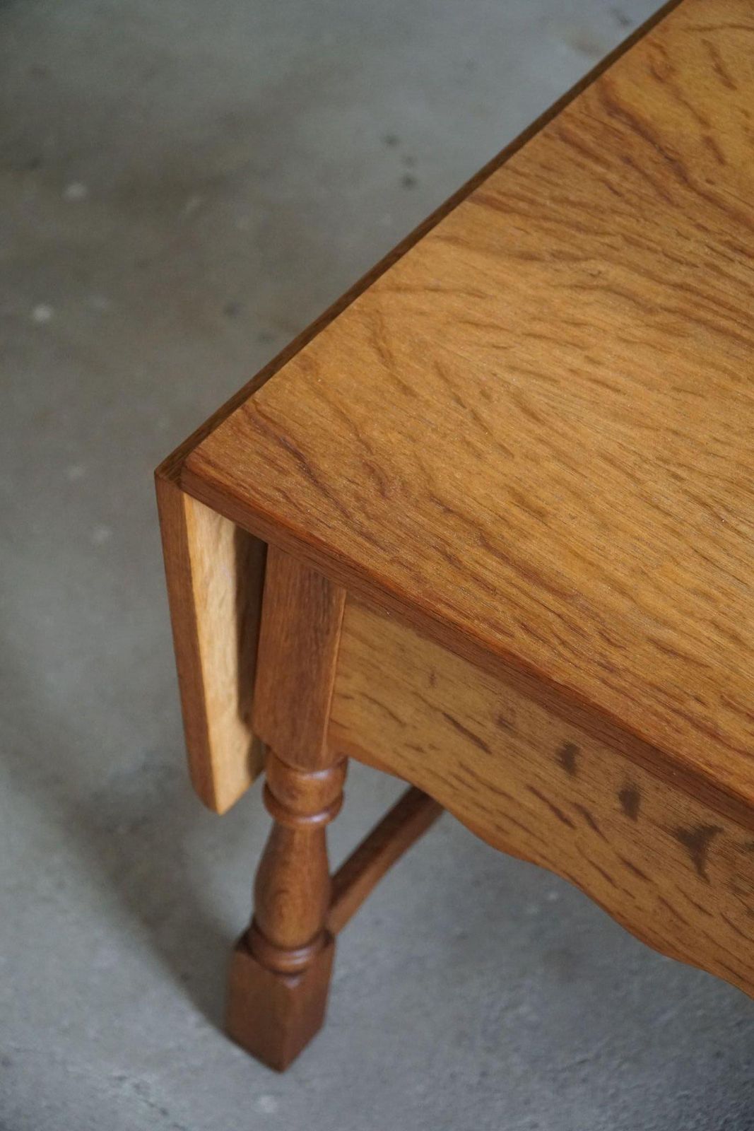 photo buy Danish Mid Century Folding Table With A Drawer In Oak, Henning Kjærnulf, 1960s