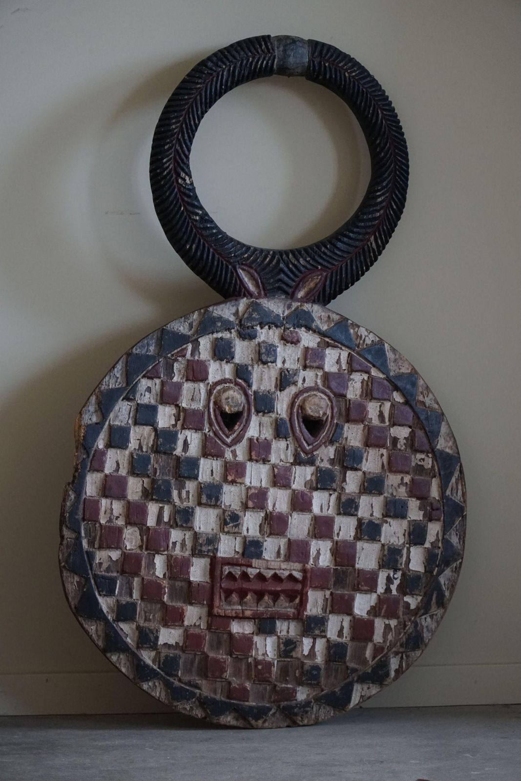 Large African Wooden Baule Kple Kple Tribal Mask, Ivory Coast, Mid 20th Century photo buy