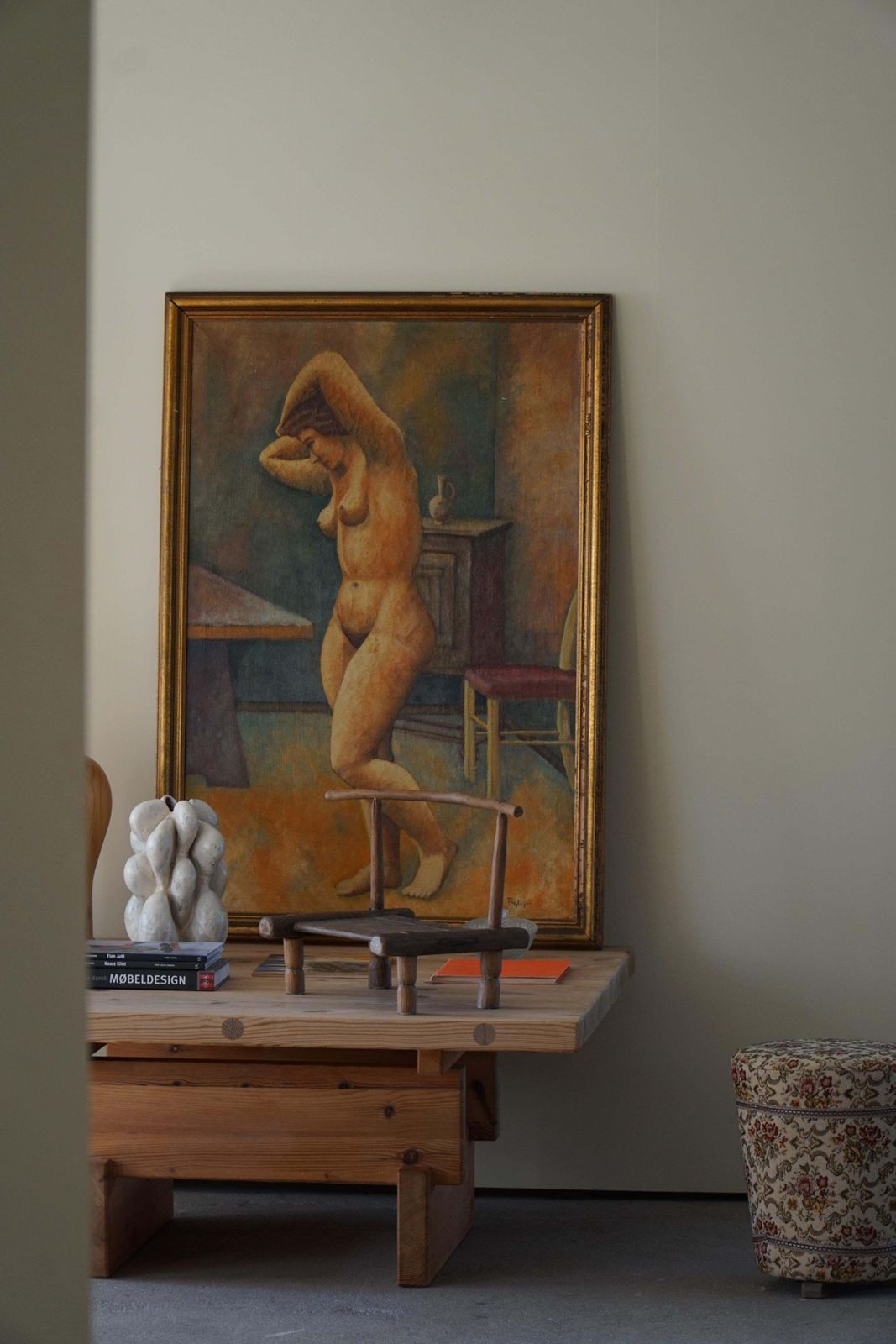 photo for sale Large Oil On Canvas Painting, Unknown Danish Artist, Late 1800s