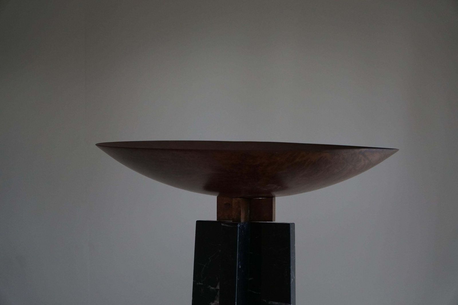 photo for sale Massimo & Lella Vignelli, Floor Lamp In Copper & Marble, Wagneriana, Italy, 1986