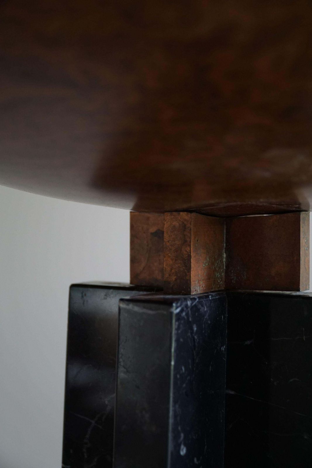 photo buy Massimo & Lella Vignelli, Floor Lamp In Copper & Marble, Wagneriana, Italy, 1986