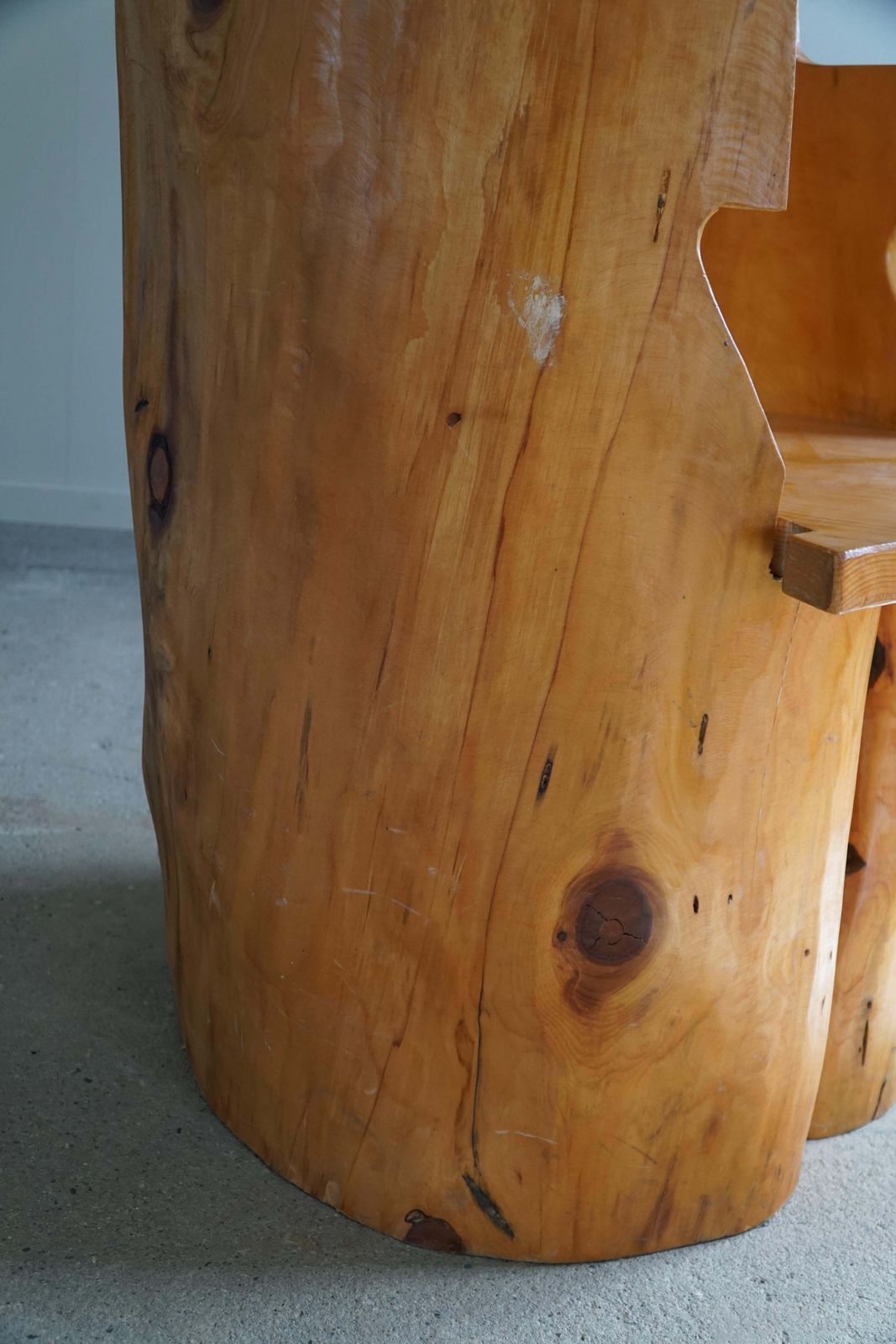 Stump Chair In Solid Birch By A Swedish Cabinetmaker, Wabi Sabi, 1950s photo buy