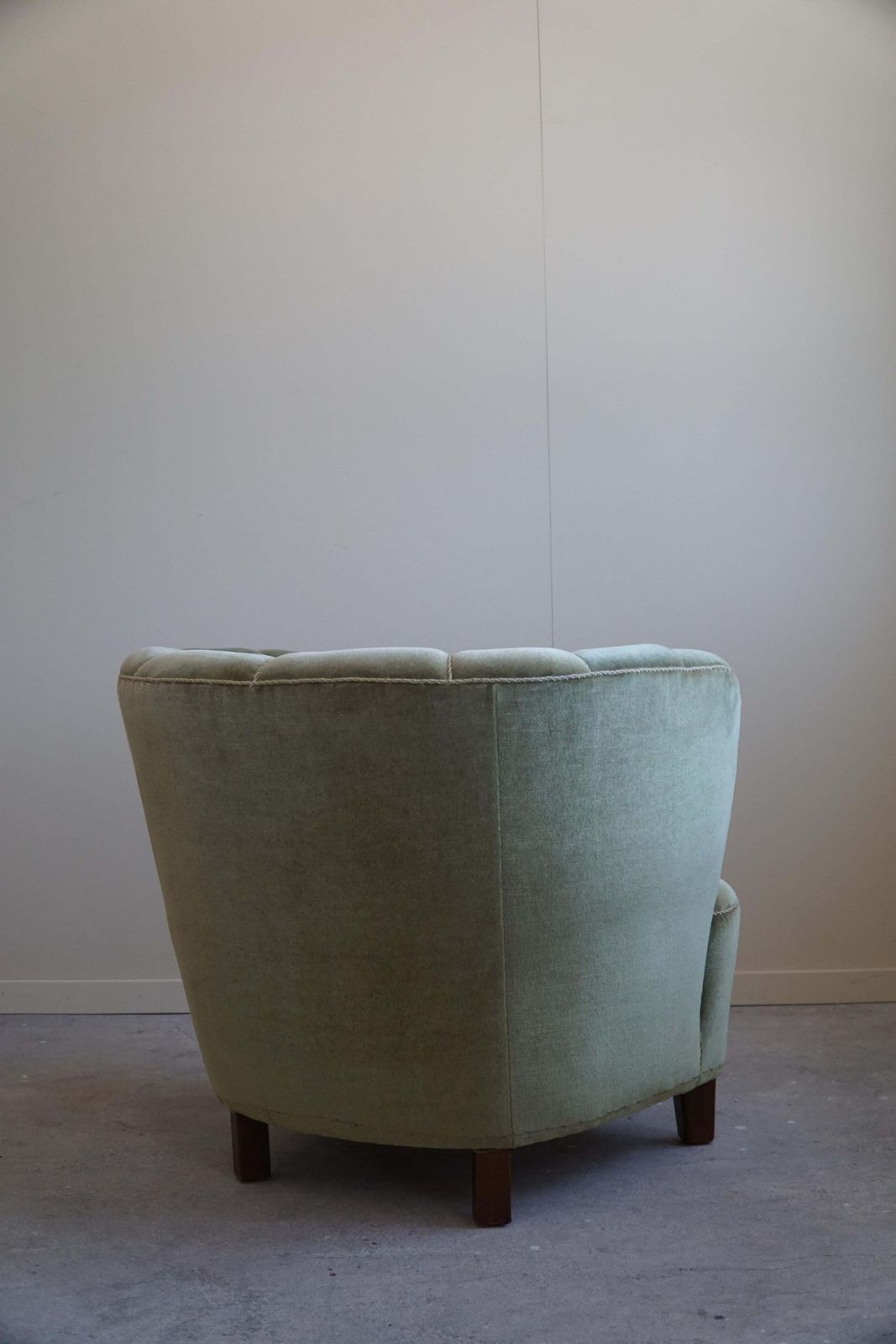 Danish Midcentury, Curved Club Chair, Viggo Boesen Style, 1940s photo vintage