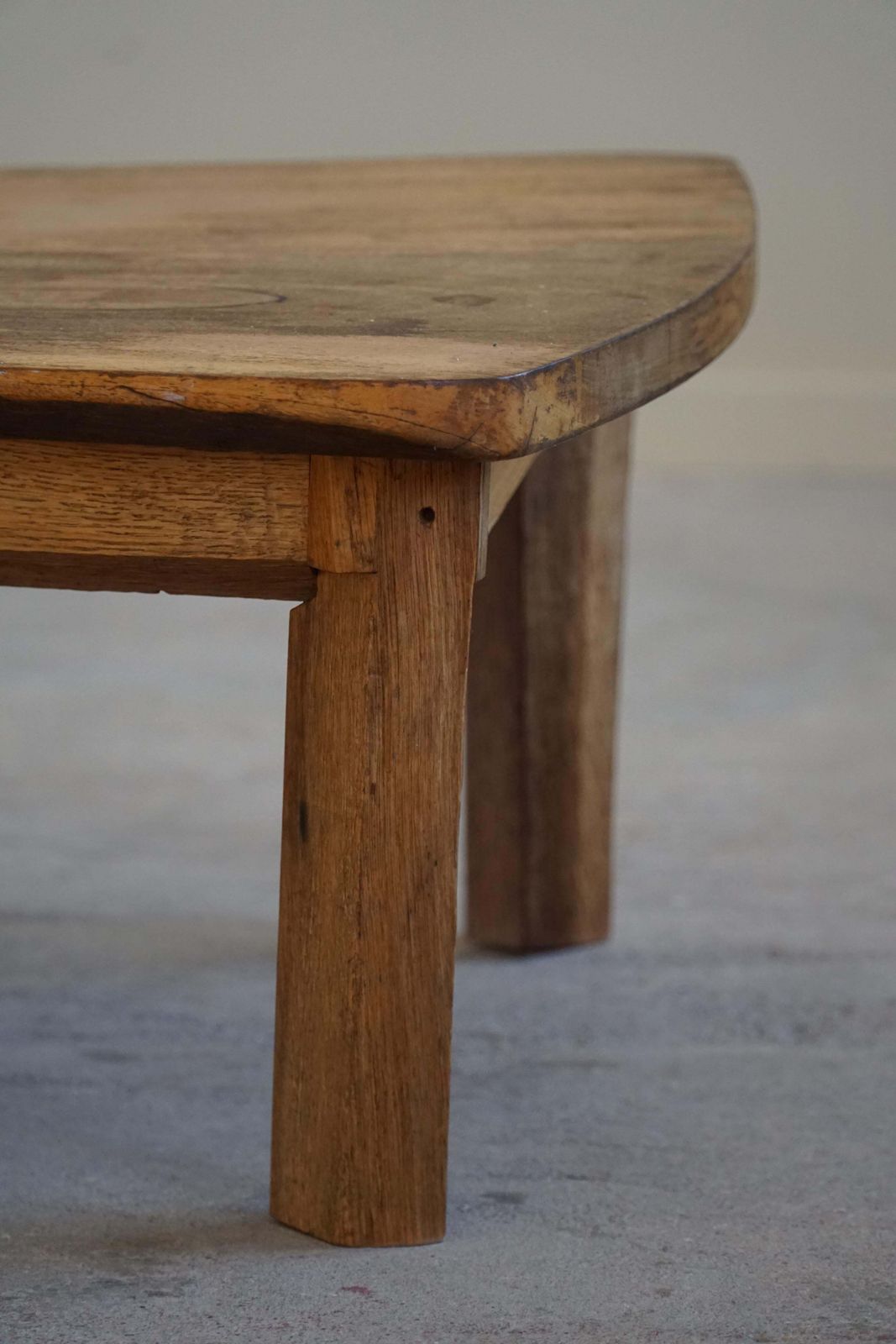 Midcentury Organic Wooden Scandinavian Wabi Sabi Coffee Table, Made In 1960s photo vintage