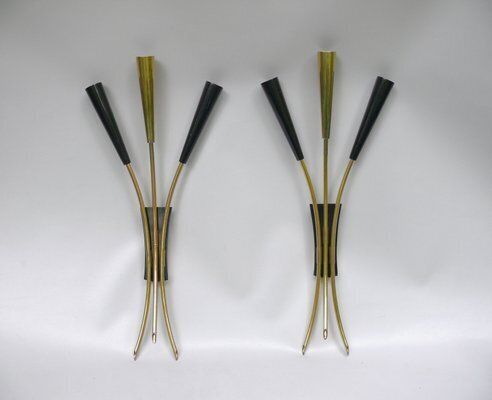 Large Wall Lights In The Style Of Stilnovo, 1950s, Set Of 3 photo vintage