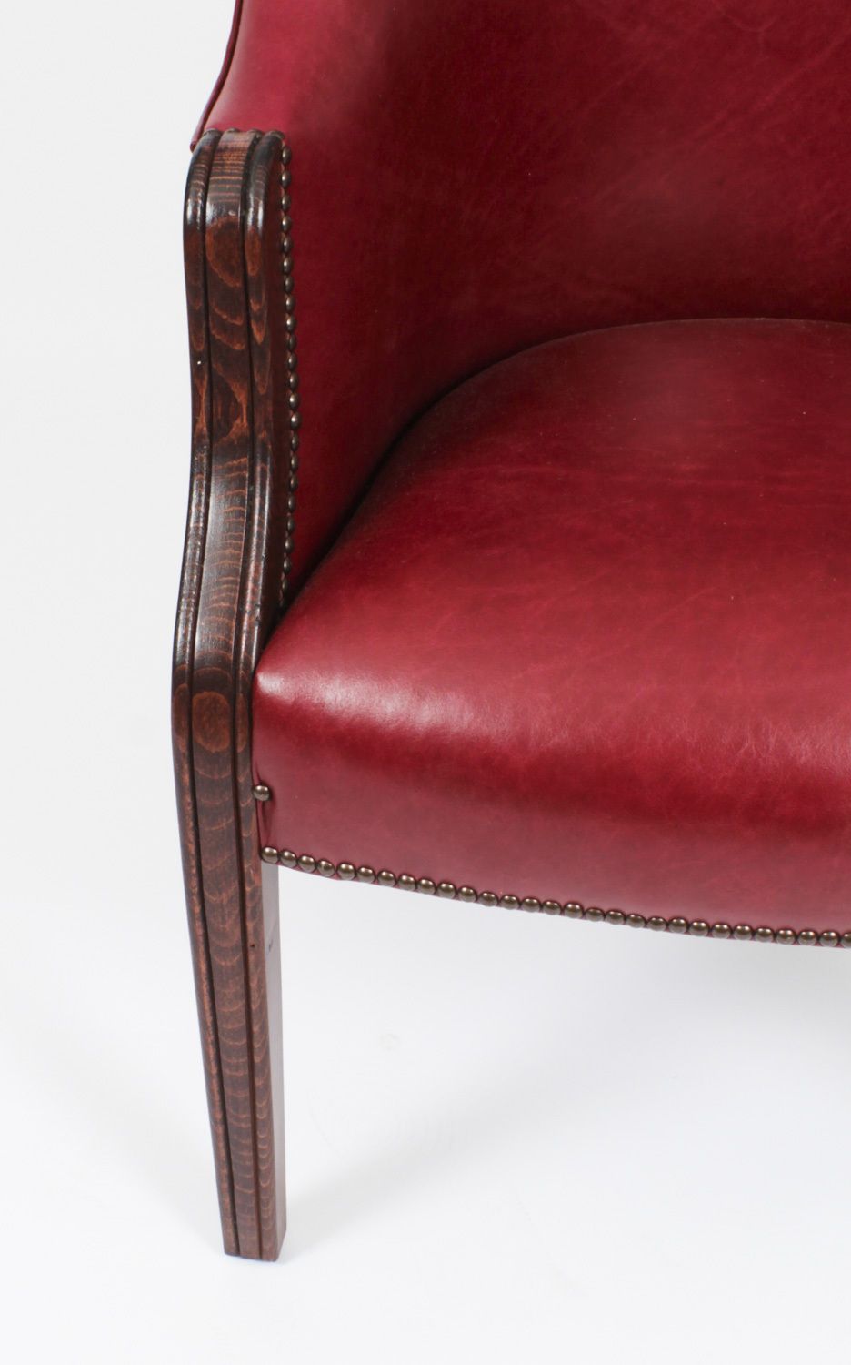photo furniture Bespoke English Handmade Leather Desk Chair Burgundy