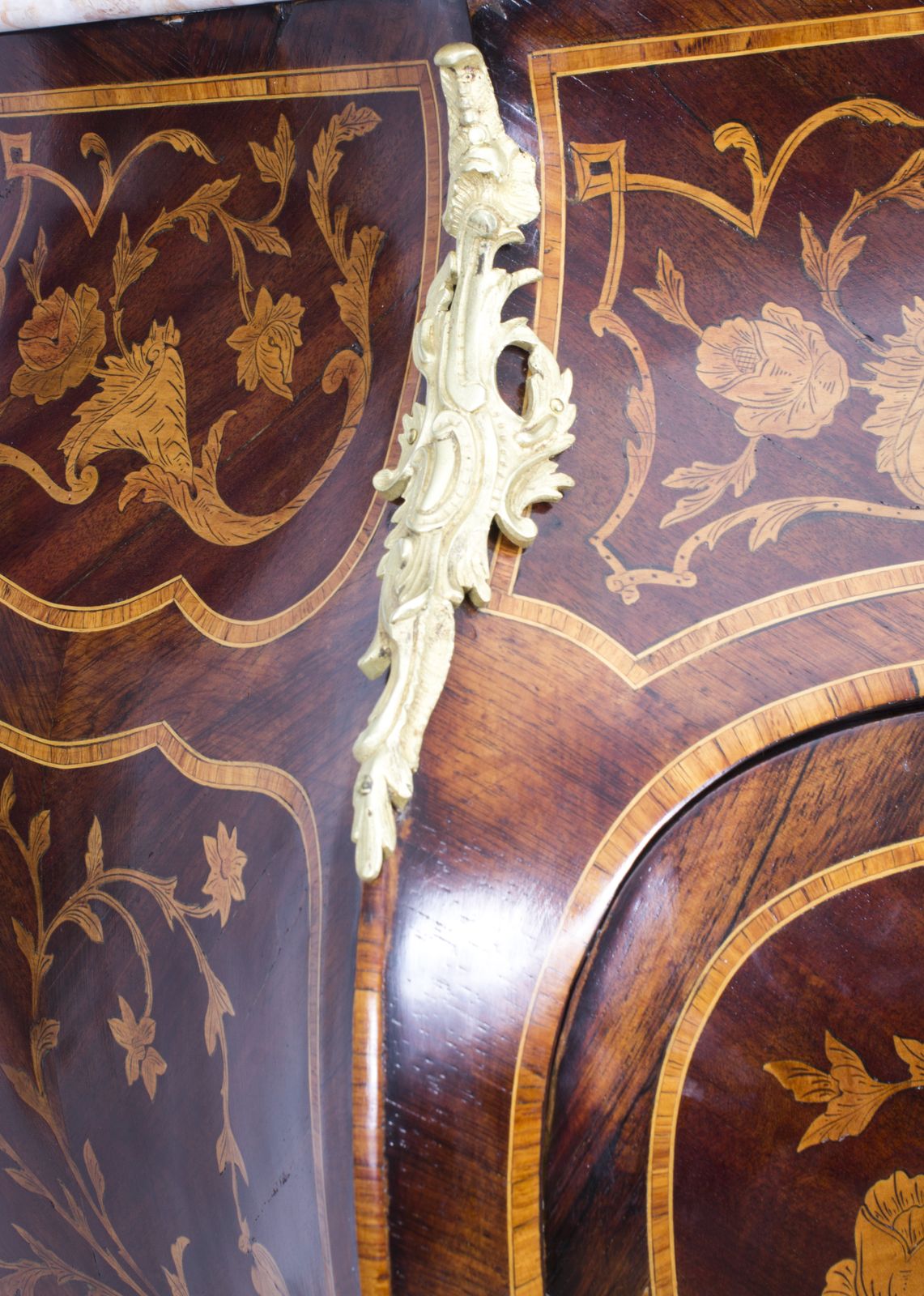 Antique French Rococo Revival Marquetry Secretaire A Abattant C 1850 photo 4450.0