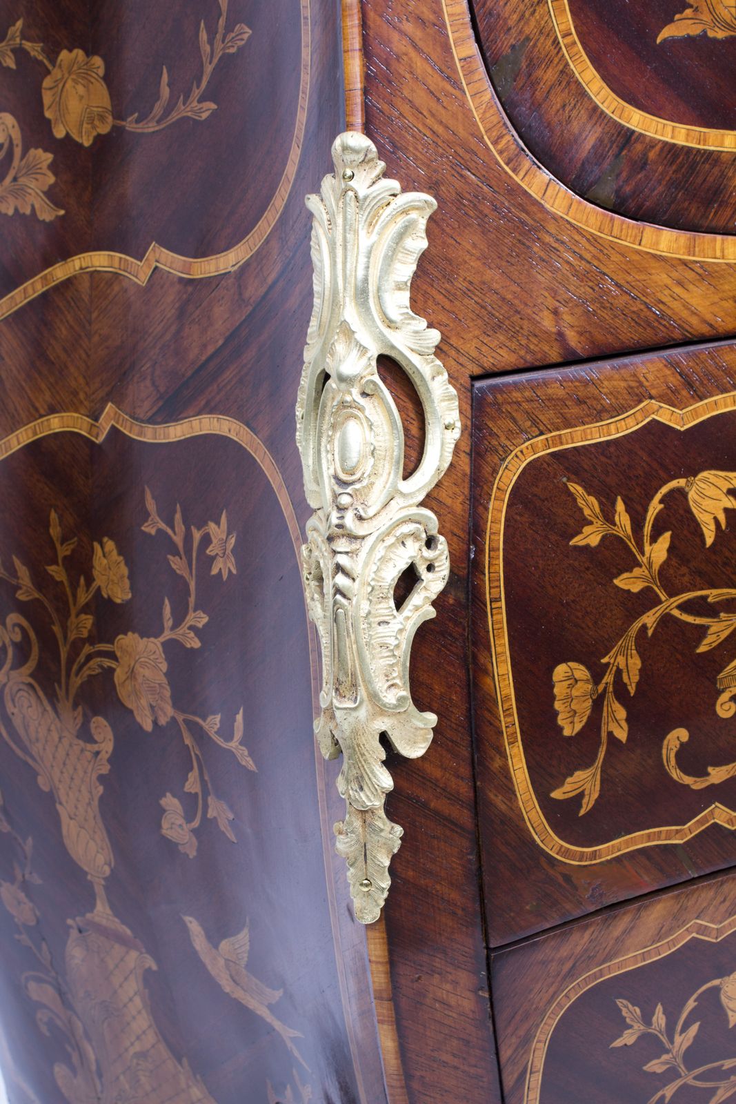 4450.0 Antique French Rococo Revival Marquetry Secretaire A Abattant C 1850 photo
