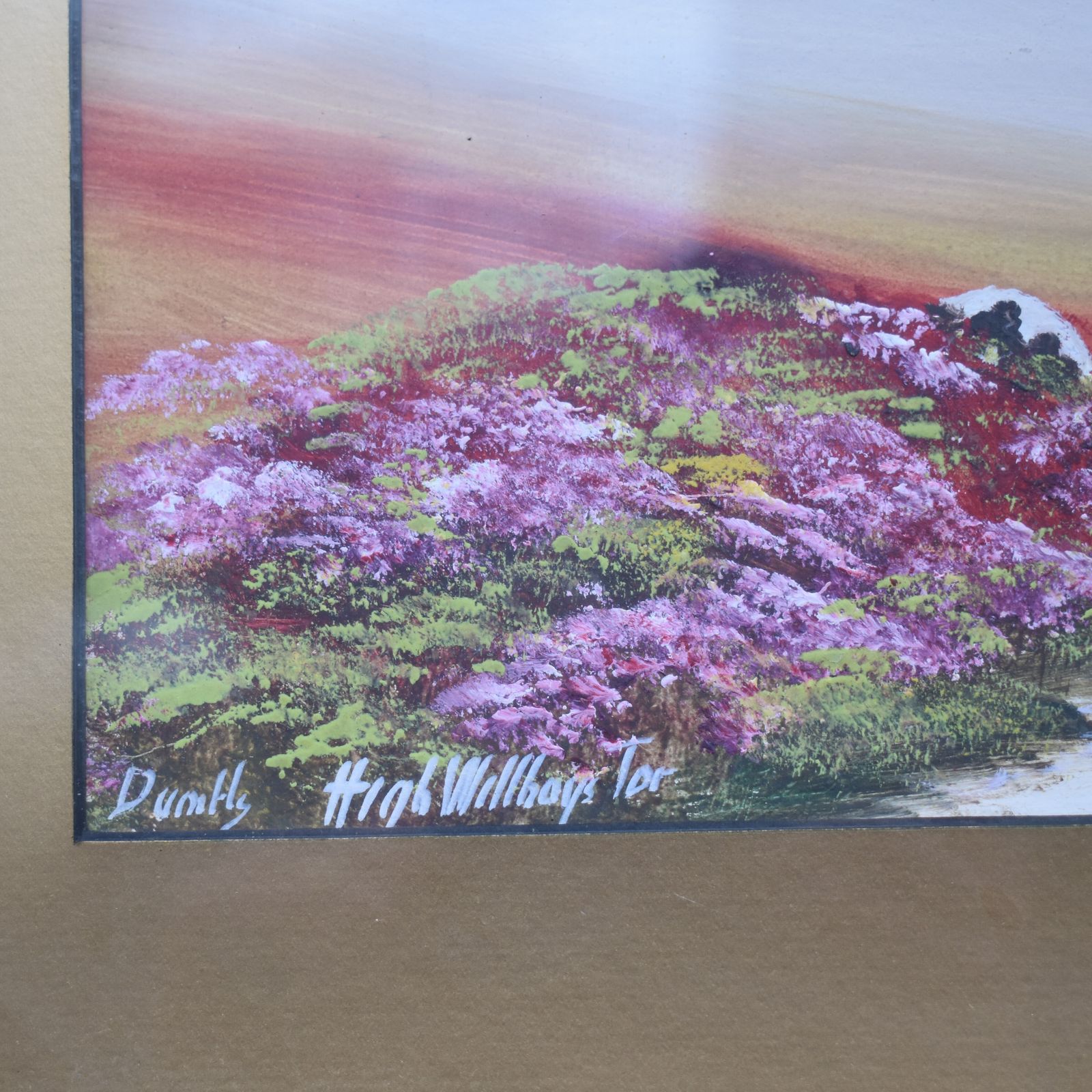 Antique 1900 Ae Dumble Haytor High Willbays Dartmoor Watercolour Gilt Frame Pair photo for sale