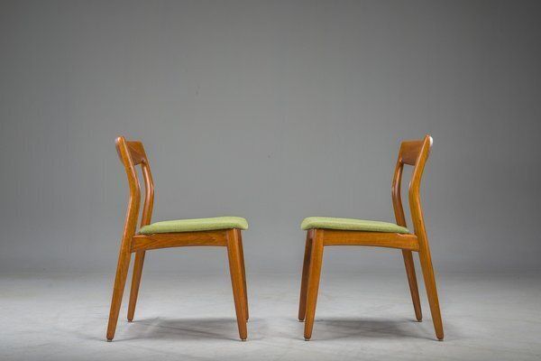 Dining Teak Chairs Attributed To R. Borregaard For Viborg, 1970s, Set Of 2 photo vinterior