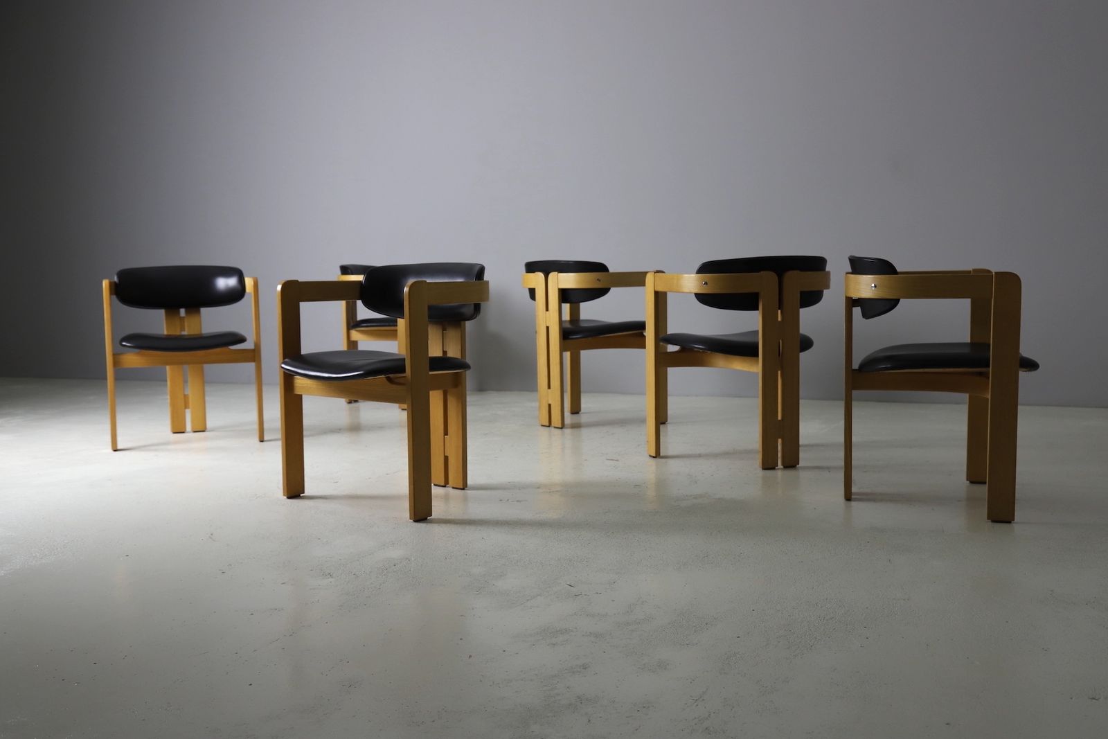 Italian Dining Chairs In The Manner Of Tobia Scarpa photo 2998.0