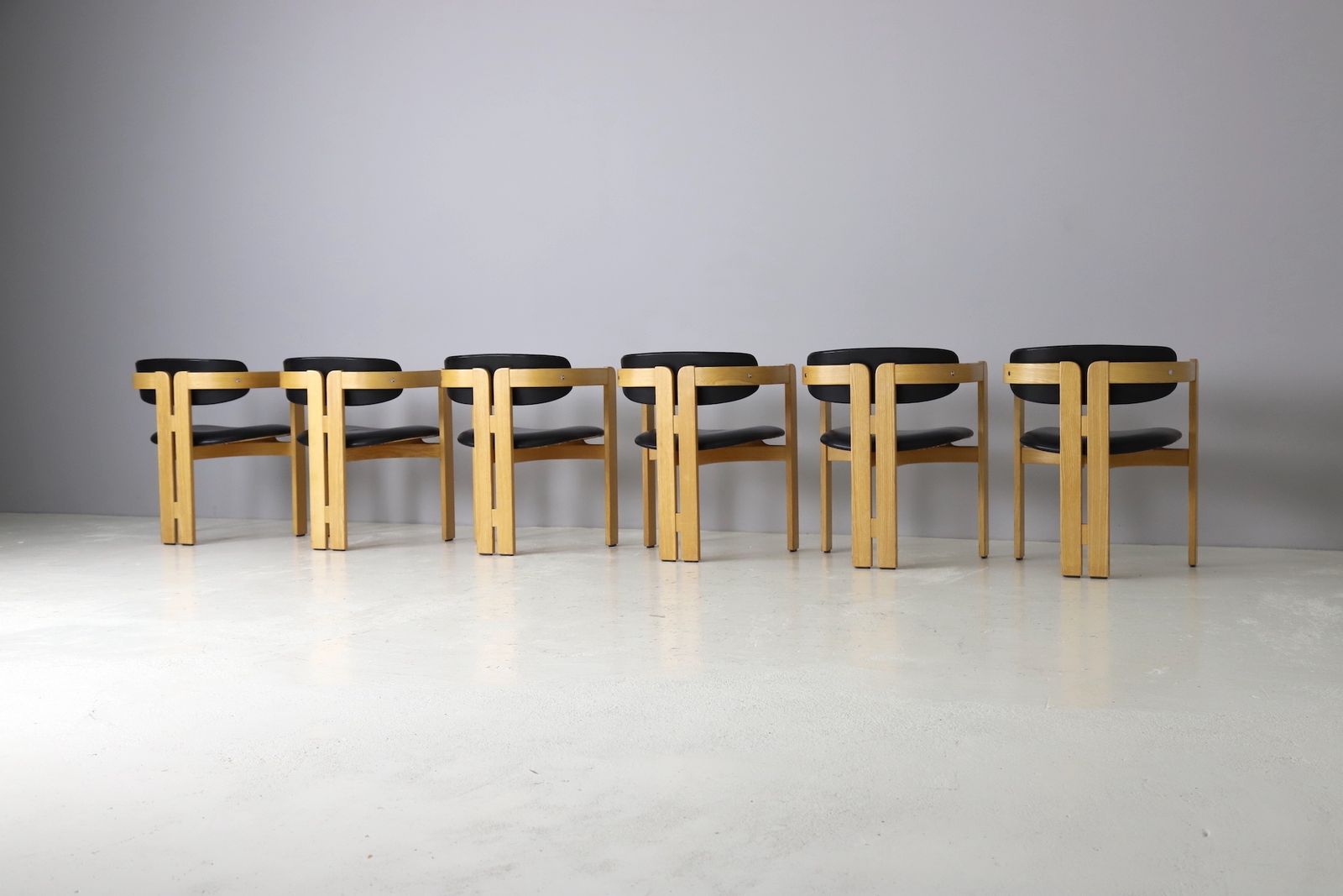 Furniture Italian Dining Chairs In The Manner Of Tobia Scarpa photo