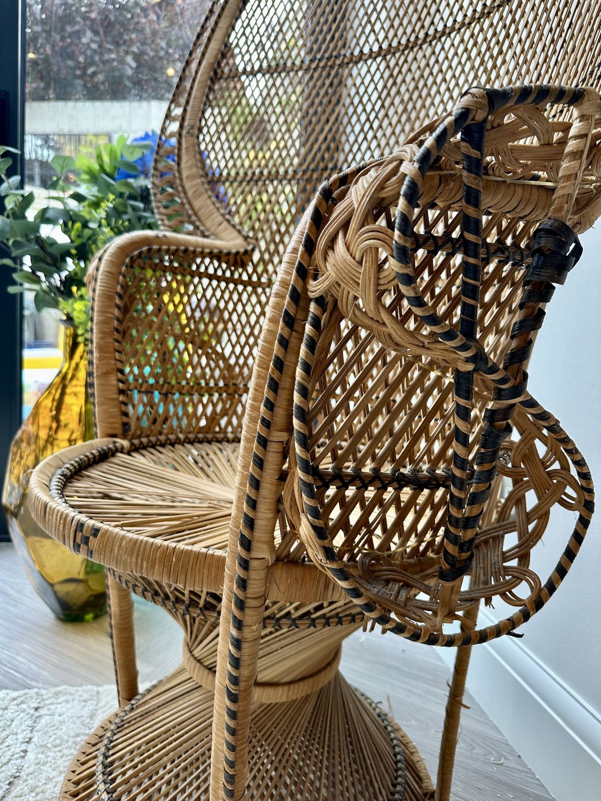 Furniture Mid Century 1970’s Emmanuel Peacock Chair photo