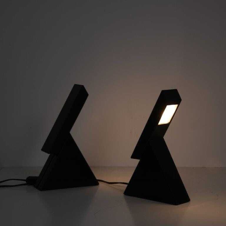1980s Pair Of Delta Table Lamps By Mario Bertorella For Jm Rdm Italy photo 536.0