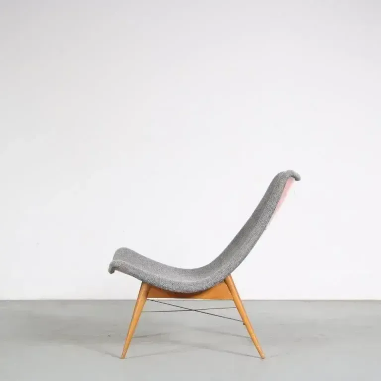 Miroslav Navratil Lounge Chair For Cesky Nabytek, Czech 1959 photo for sale