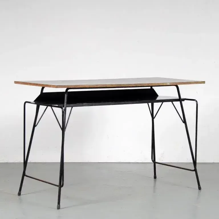 1950s Willy Van Der Meeren Teacher’s Desk For Tubax, Belgium photo furniture