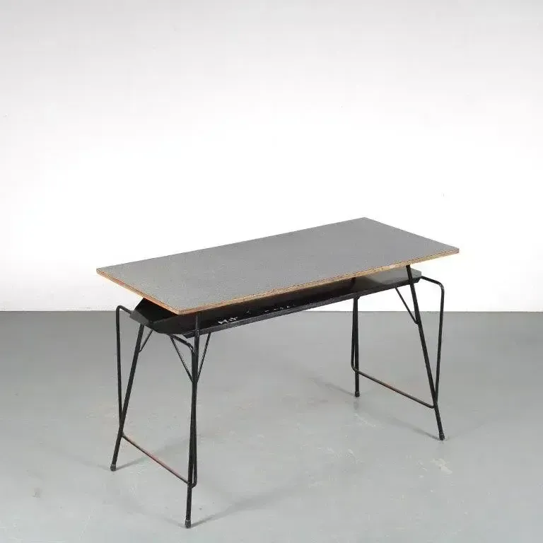 photo furniture 1950s Willy Van Der Meeren Teacher’s Desk For Tubax, Belgium