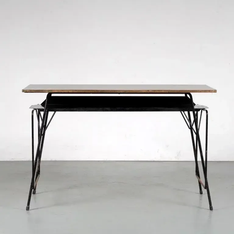 photo vinterior 1950s Willy Van Der Meeren Teacher’s Desk For Tubax, Belgium