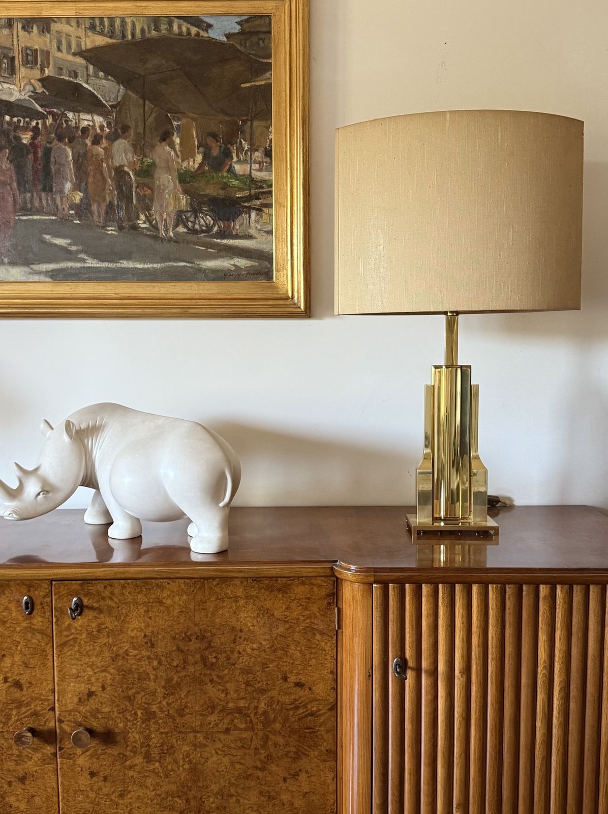 Luciano Frigerio, Hollywood Regency Mod. Tartaro Table Lamp Base, Italy 1970 photo buy