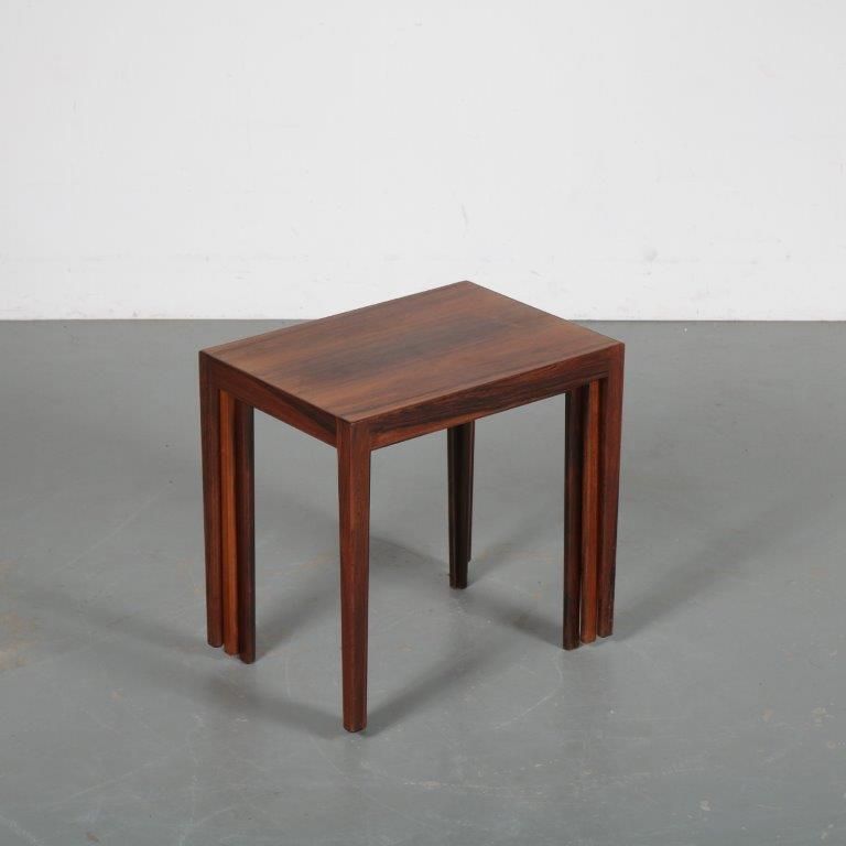 Svenn Eske Kristensen Nesting Tables For Pontoppidan, Denmark 1960 photo vintage
