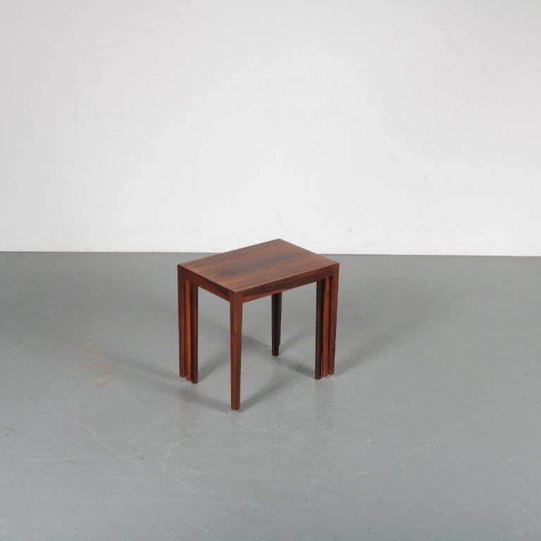 photo furniture Svenn Eske Kristensen Nesting Tables For Pontoppidan, Denmark 1960