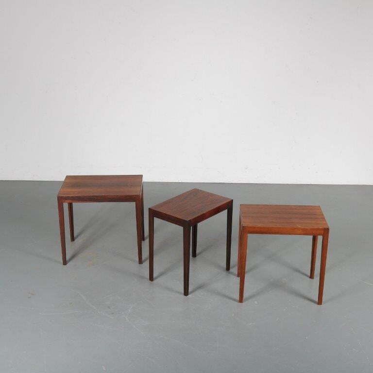 photo buy Svenn Eske Kristensen Nesting Tables For Pontoppidan, Denmark 1960