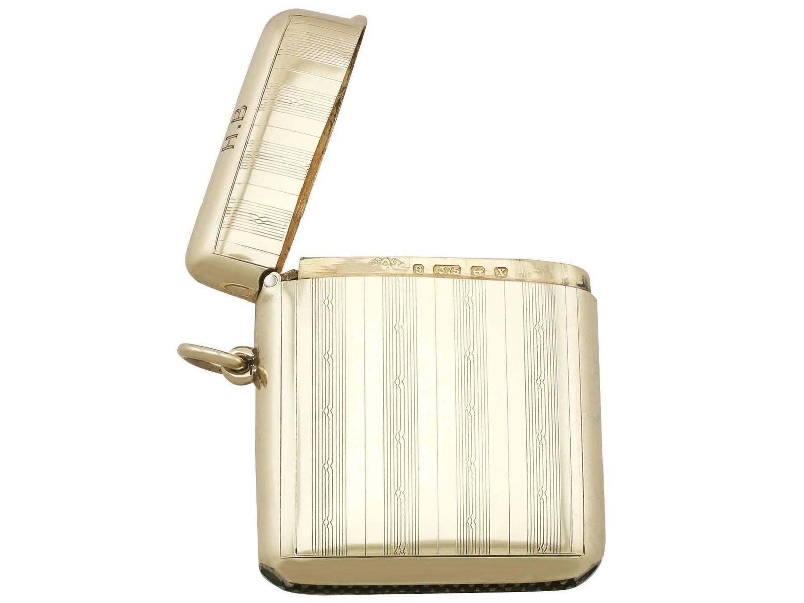 Adie Brothers Ltd Antique 1920s Yellow Gold Vesta Case photo 1471.0