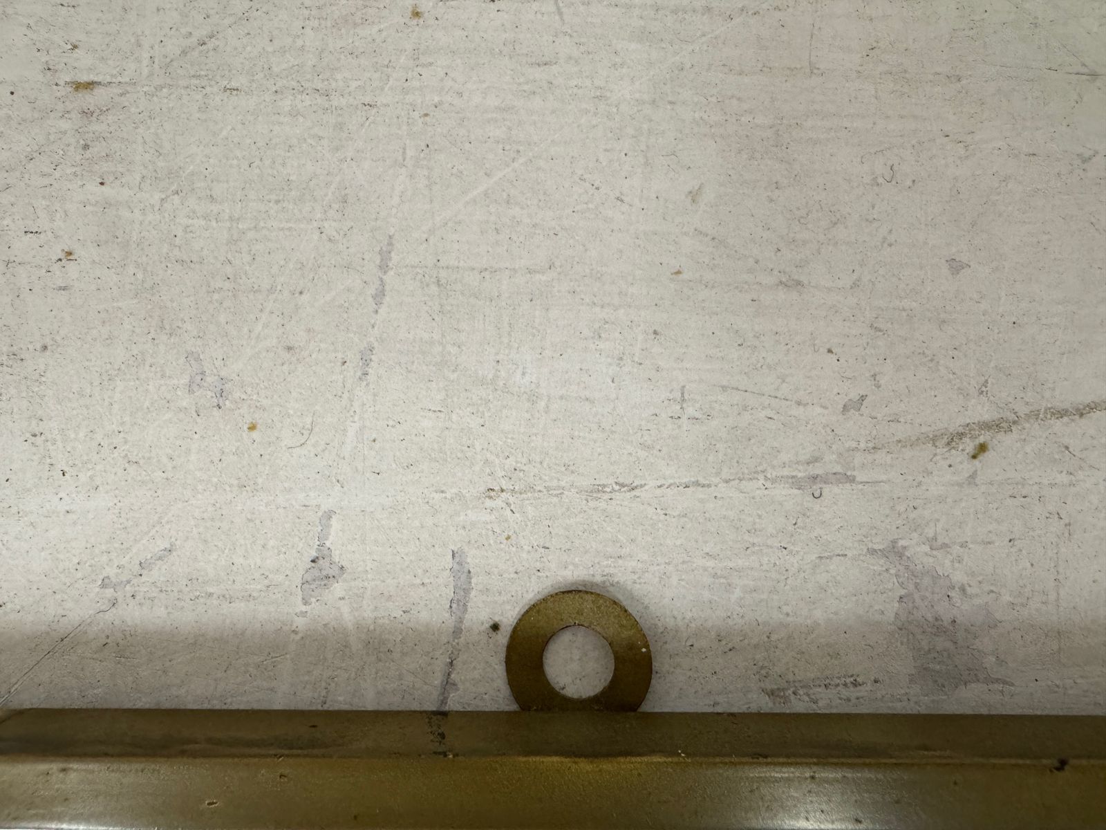 photo for sale 1950s Italian Brass Shield Mirror