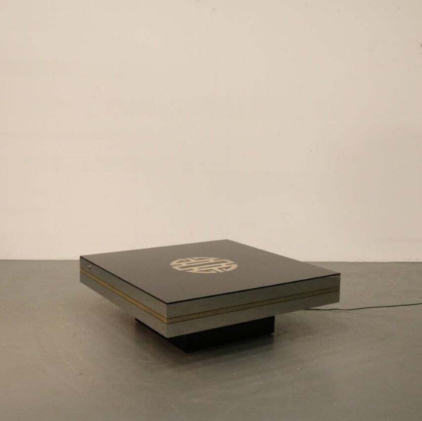 Square Uplighter Coffee Table In The Style Of Maria Sabot, Belgium 1970 photo 2439.0
