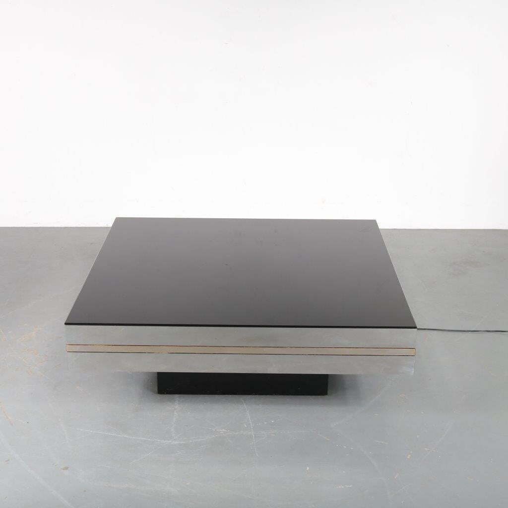 Furniture Square Uplighter Coffee Table In The Style Of Maria Sabot, Belgium 1970 photo