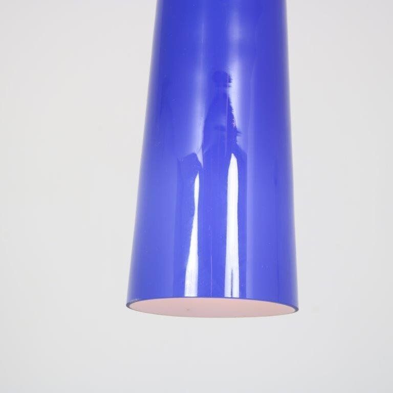 1960s Blue Glass Hanging Lamp By Vistosi, Italy photo for sale